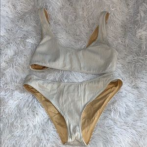 LA Hearts gold sparkly bikini